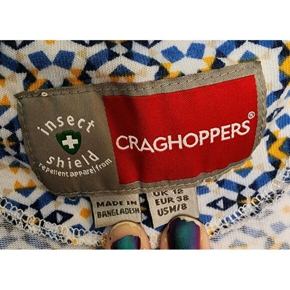 NWT Size M / 8 Craghoppers NosiLife Amiee Maxi Dress Bluebell Insect Shield - Picture 3 of 9